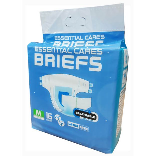 Picture of Diaper/Briefs Breathable Dry Plus Essential Cares Medium 16pc/Bg 6Bg/Cs 1234c