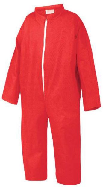 Picture of Coverall Red Disposable 4XL 5pc/Bg 10Bg/Cs