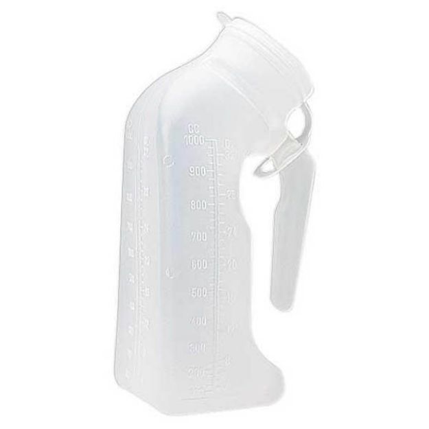Picture of Urinal, Male, 1000cc, with Hang, Handle and Cover H140-01 50Ea/Cs
