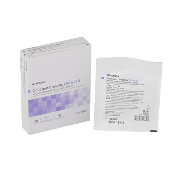Picture of Dressing Collagen Powder 1gm McKesson 1800P 10Ea/Bx 10Bx/Cs (MK)