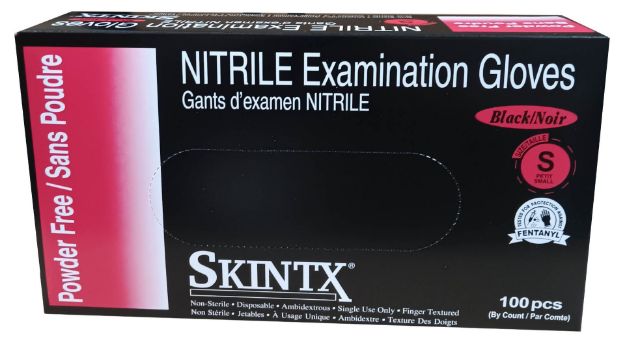 Picture of Black Nitrile Skintx Powder-Free Small BLK50005 Textured  100Pc/Bx 10Bx/Cs