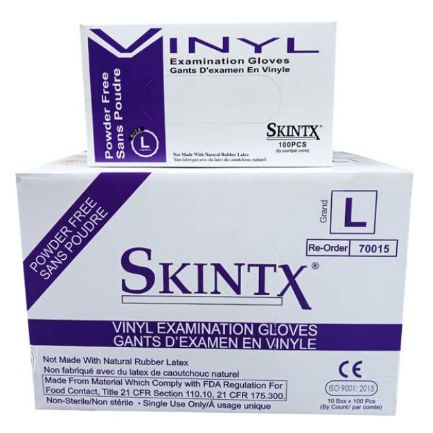 Picture of Vinyl Powder-Free Skintx 70015 Large 100pc/Bx 10Bx/Cs