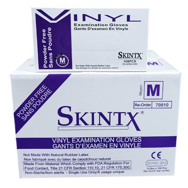 Picture of Vinyl Powder-Free Skintx 70010 Medium 100pc/Bx 10Bx/Cs