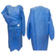 Picture of Lab Coat SMS Blue Knit Cuff Knit Collar 3 Pocket Medium Essential Cares 10pc/Bg 3Bg/Cs