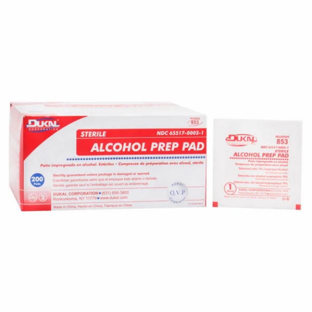 Picture of Alcohol Prep Pad Med Sterile 2Ply 200Pc/Bx, 20Bx/Cs(DU)