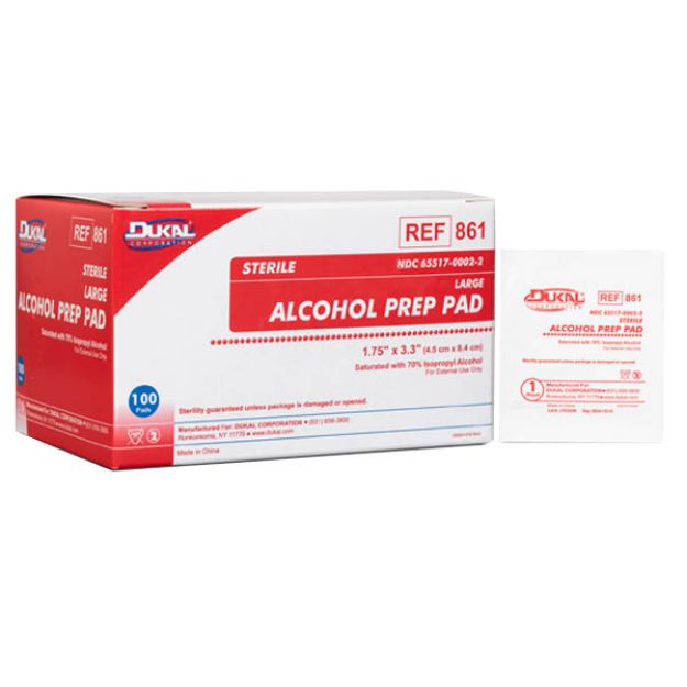 Picture of Alcohol Prep Pad Large Sterile 861 100/bx, 10 bx/cs