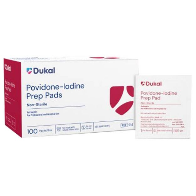 Picture of Iodine Povidone Prep Pad 914 100Pc/Bx 10Bx/Cs(DU)