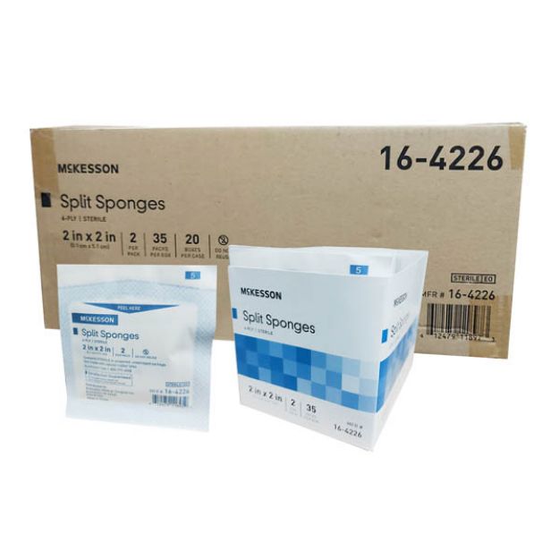 Picture of Sponge IV Sterile 2S 6 Ply 2inX2in McKesson 16-4226 35Ea/Bx 20Bx/Cs (MK)