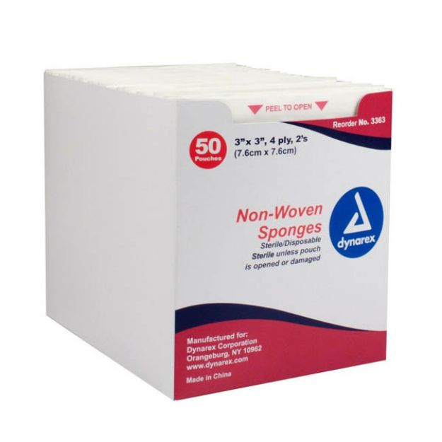 Picture of Sponge Non-Woven Sterile 2s 4Ply 3inX3in 3363 50Pc/Bx 24Bx/Cs