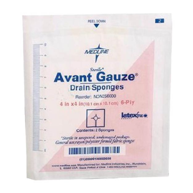Picture of Sponge Drain NonWoven 4inX4in 6ply Sterile PRM256000 50Ea/Bx 12Bx/Cs