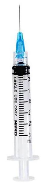 Picture of 3cc Latex Free Syringe 21GAx1 Luer-Lok tip with needle 100/Bx 10Bx/Cs (NP)