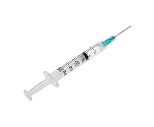 Picture of 3cc Latex Free Syringe 21GAx1 1/2 Luer-Lok tip with needle 100/Bx 10Bx/Cs (NP)
