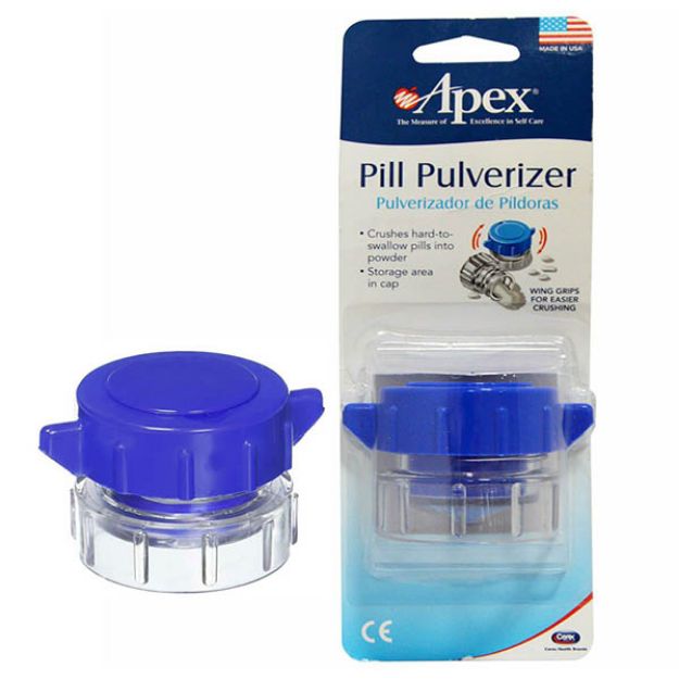 Picture of Pill Crusher Hand Operated Blue/White Apex Medical 07685570029 1/Ea (MK)