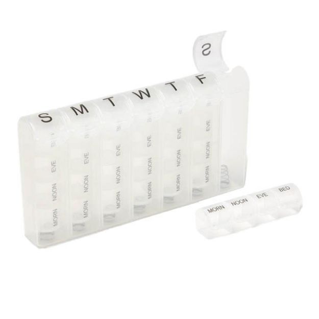 Picture of Pill Organizers 7-Day Pill Reminder Clear Container Medline PILLMNDRH 1/Ea (MD)
