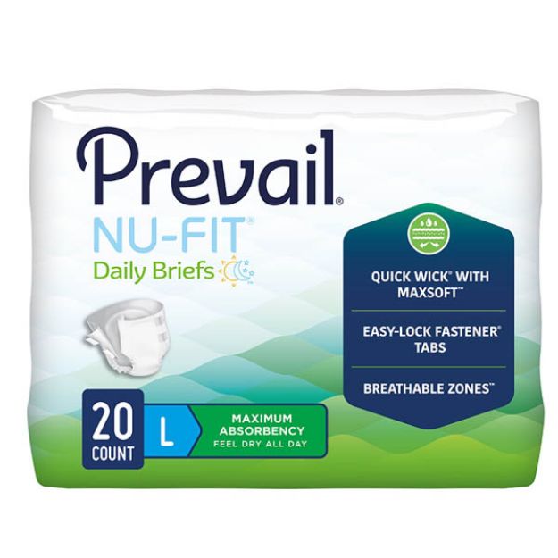 Picture of Brief Prevail Nufit Max Absrb Adult Large NU013/2 20/Bg 4Bg/Cs(MK)