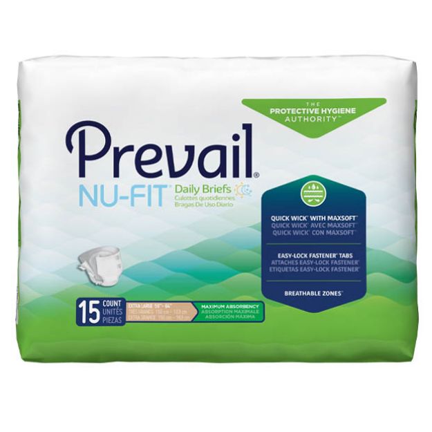 Picture of Brief Prevail Nufit Max Absrb  Adult XLarge NU014/1 15Pc/Bg 4Bg/Cs (60Pc/Cs)