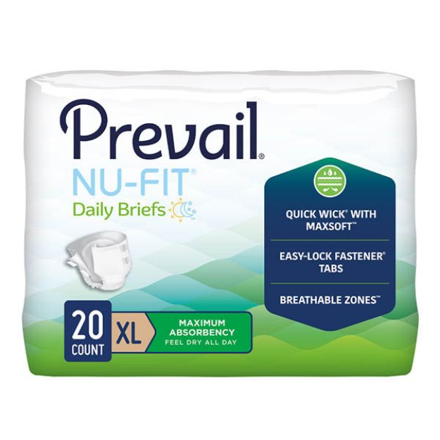 Picture of Brief Prevail Nufit Max Absrb Adult XLarge NU014/2 20/Bg 4Bg/Cs(MK)