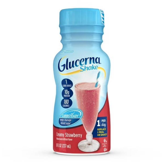 Picture of GlucernaRich Strawberry Shake Diabetic Drink 10g Protein 180 Calories 57807 8floz Bt 24/Cs(IN)