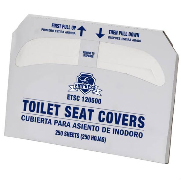 Picture of Half Fold Toilet Seat Cover Paper, White ETSC120500 250/Pk 20Pk/Cs(RJ)