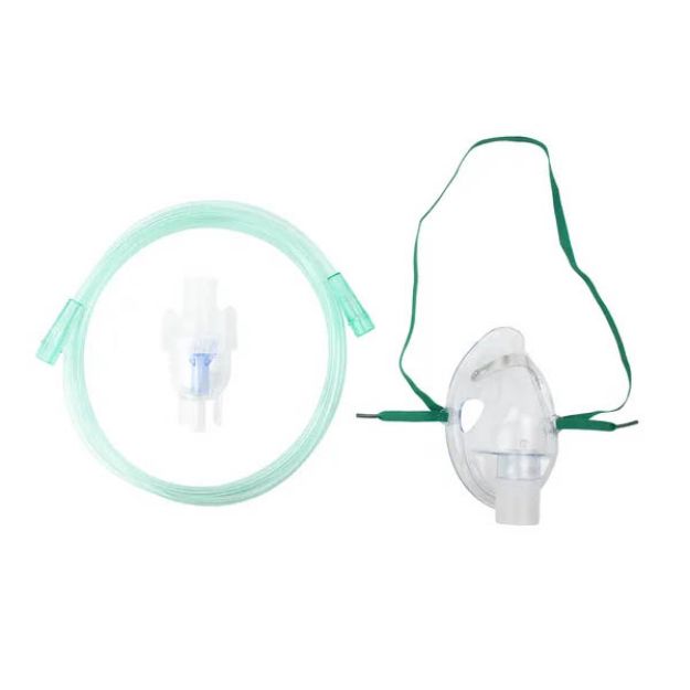 Picture of Sml Vol Nebulizer Cup 6cc w/ Aerosol Elongated Msk Std Conn Pedia Dynarex 34122 1/Ea 50Ea/Cs(DY)