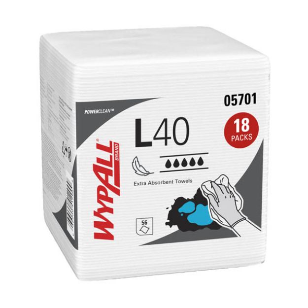 Picture of WYPALL Wiper L40 12.5inX13in 05701 56Sh/Pk 18Pk/Cs