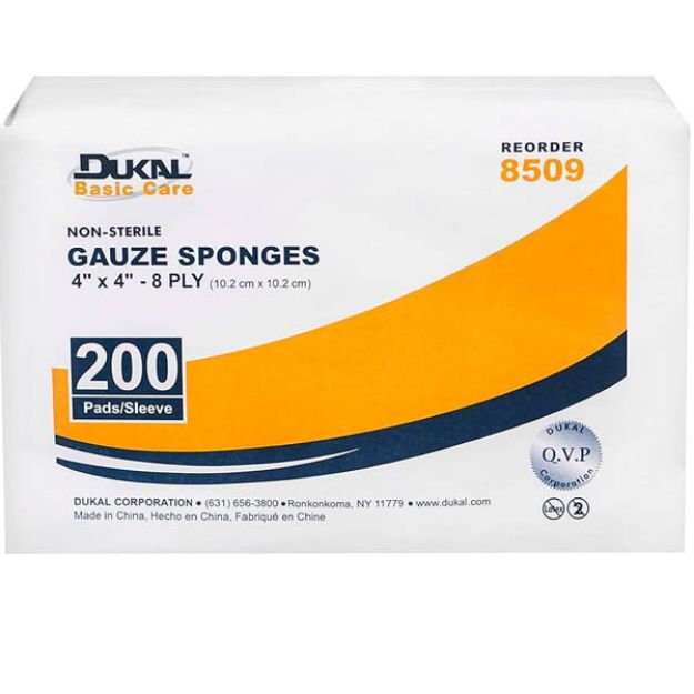Picture of Gauze Sponge Woven N/S 4inx4in 8-Ply 8509 20Pc/Bg 20Bg/Cs 400Pc/Cs(du)