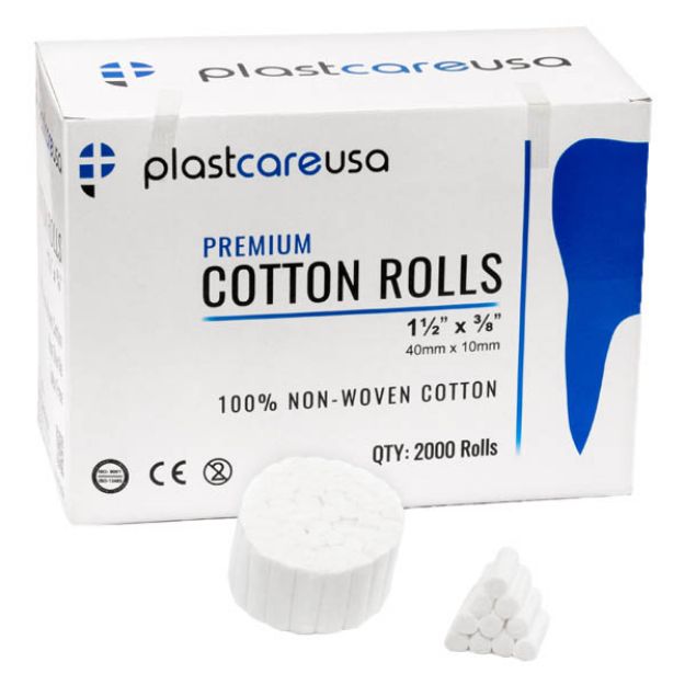 Picture of Cotton Rolls 11/2inX3/8in  PCU RIT-3034 2000Rl/Bx 12Bx/CS (RI)
