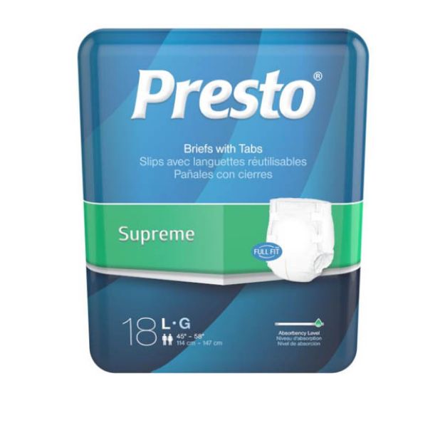 Picture of Adult Diaper Large Presto ABB21040, 45in-58in 18Pc/Bg 4Bg/Cs (72Pc/Cs)