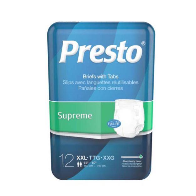 Picture of Adult Diaper XXLarge Presto ABB21060, 63in-69in 12Pc/Bg 4Bg/Cs (48Pc/Cs)
