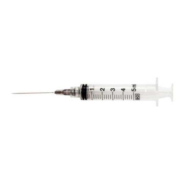 Picture of Syringe & Needle Luer Lock 5cc 22G x 1½in 26211 100/Bx  8Bx/Cs 
