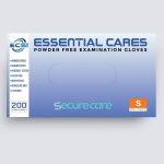 Picture of Securecare Nitrile Powder Free Examination Gloves Blue Essential Cares Small 200pc/Bx 10Bx/Cs